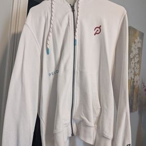 Peloton white zip up jacket - Large